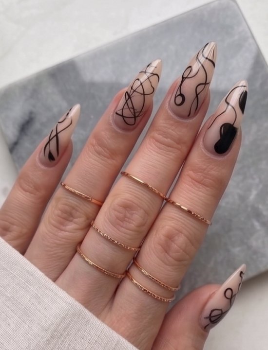 Lavara abstract press-on nails wholesale