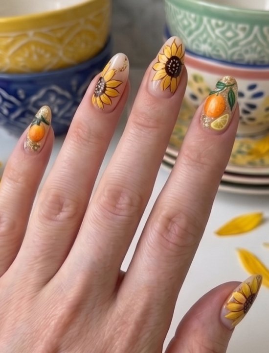 Lavara cute fruit press-on nails