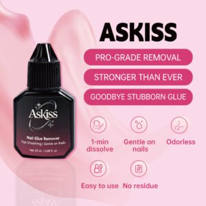 ASKISS professional grade 1-minute dissolve glue remover, a premium Naildoo brand product.