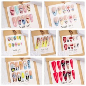 3F08CFA709E285A874AB4299851A3AD7 ASKISS Random Press-On Nails – 9 sets a bundle