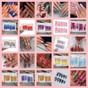 8A6100D9B4785C9D020A789EFCEEB2FE ASKISS Random Press-On Nails – 25 sets a bundle
